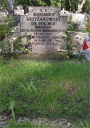 Grób gen. Aleksandra Krzyżanowskiego na Cmentarzu Wojskowym na Powązkach w Warszawie
